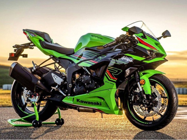 2023-2026 Green Black Kawasaki ZX6R Motorcycle Fairings UK