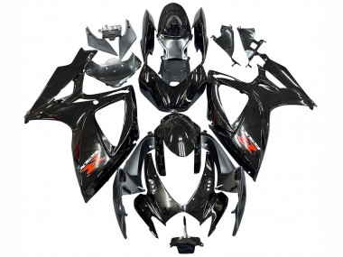 2006-2007 Glossy Black Silver Red Suzuki GSXR 600 / GSXR 750 Motorcycle Fairings UK