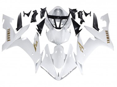 2004-2006 White Gold Decals Yamaha YZF 1000 R1 Motorcycle Fairings UK