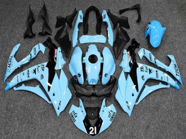 2015-2018 Light Blue Black Yamalube 21 Yamaha YZF R3/R25 Motorcycle Fairings UK