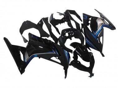 2013-2017 Glossy Black Blue Kawasaki EX300 Motorcycle Fairings UK