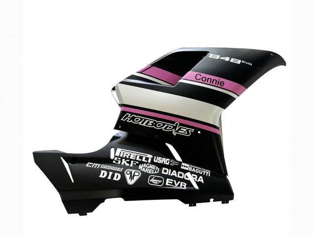 2007-2014 White Pink Glossy Black Connie Ducati 848 Motorcycle Fairings UK
