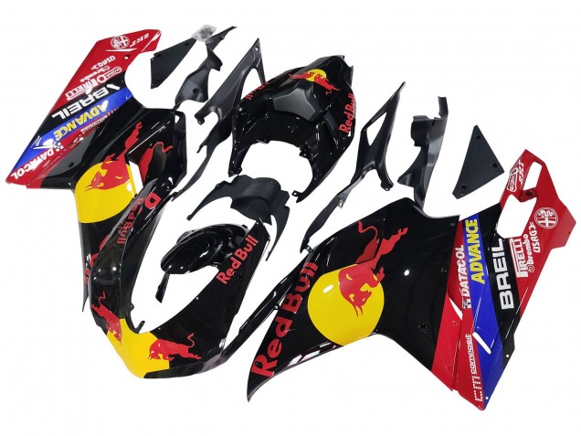 2007-2014 Glossy Black Yellow Blue Red Bull Ducati 848/1098/1198 Motorcycle Fairings UK