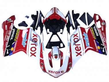 2007-2014 White Red Glossy Black Valsir Xerox Ducati 848/1098/1198 Motorcycle Fairings UK