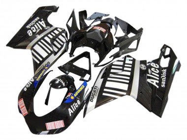 2007-2014 Silver Glossy Black Alice Sandisk Ducati 1098 Motorcycle Fairings UK