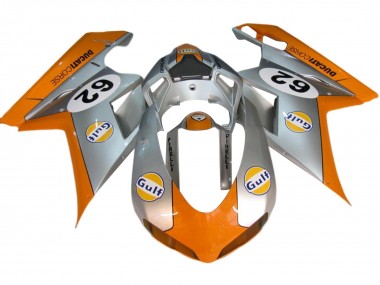 2007-2014 Silver Orange Gulf 62 Ducati 848/1098/1198 Motorcycle Fairings UK