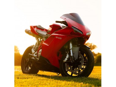 2007-2014 Red Glossy Black Ducati 848 Motorcycle Fairings UK