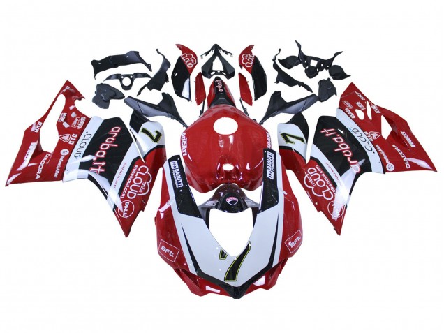 2015-2020 White Red Black Aruba 7 Ducati 959/1299 Motorcycle Fairings UK