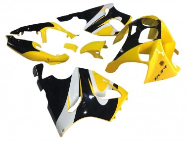 1996-2003 Yellow White Glossy Black Kawasaki ZX7R Motorcycle Fairings UK