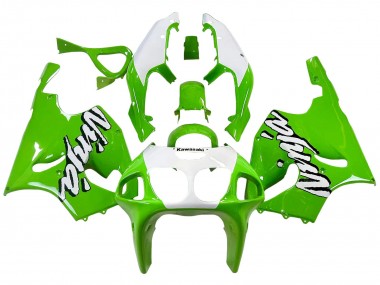 1996-2003 White Green Kawasaki ZX7R Motorcycle Fairings UK