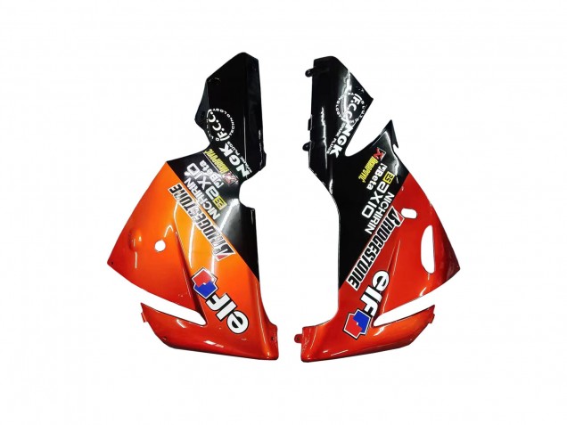 2004-2005 Burnt Orange Black Monster Elf Kawasaki ZX10R Motorcycle Fairings UK