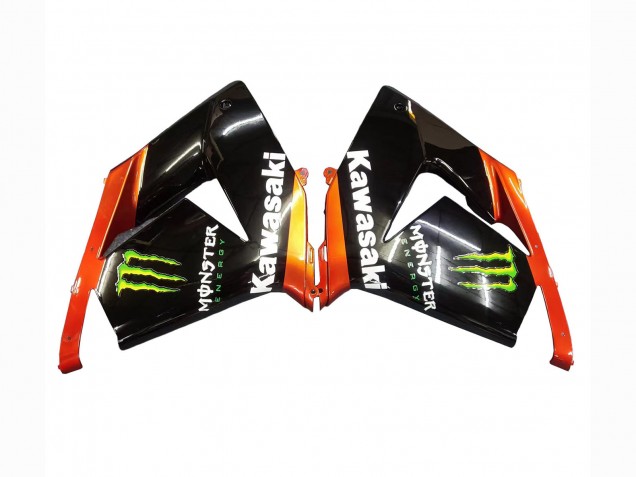 2004-2005 Burnt Orange Black Monster Elf Kawasaki ZX10R Motorcycle Fairings UK