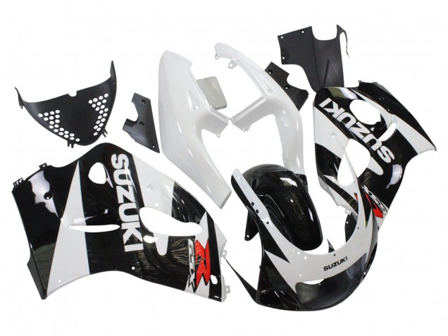 1996-2000 Black White Suzuki GSXR 600 / GSXR 750 Motorcycle Fairings UK