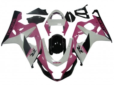 2004-2005 White Pink Black Suzuki GSXR 600 / GSXR 750 Motorcycle Fairings UK