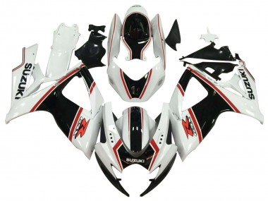 2006-2007 White Black Red Suzuki GSXR 600 / GSXR 750 Motorcycle Fairing UK
