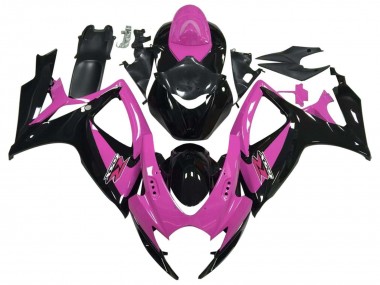2006-2007 Pink Glossy Black Suzuki GSXR 600 / GSXR 750 Motorcycle Fairing UK