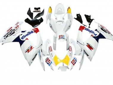 2006-2007 White Red Yellow Motul Suzuki GSXR 600 / GSXR 750 Motorcycle Fairings UK