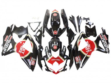 2008-2010 Glossy Black Red White Motul Lucky Strike Suzuki GSXR 600 / GSXR 750 Motorcycle Fairings UK