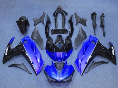 2015-2018 Blue Glossy Black Yamaha YZF R3/R25 Motorcycle Fairing Kits UK