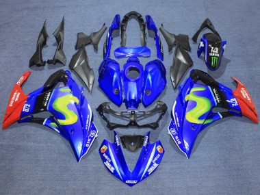 2015-2018 Blue Glossy Black Red ENEOS Monster Yamaha YZF R3/R25 Motorcycle Fairings UK
