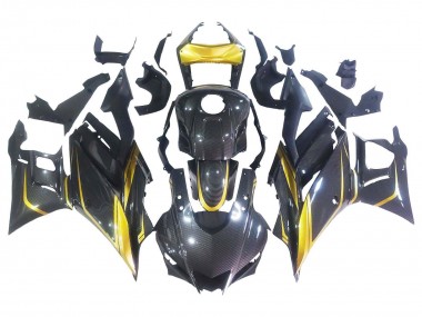 2019-2021 Glod Black Carbon Fiber Yamaha YZF R3/R25 Motorcycle Fairings UK