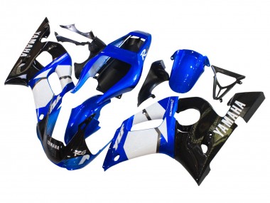 1998-2002 White Blue Glossy Black Yamaha YZF 600 R6 Motorcycle Fairings UK