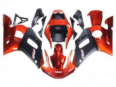 1998-2002 Orange Matte Black Yamaha YZF 600 R6 Motorcycle Fairings UK