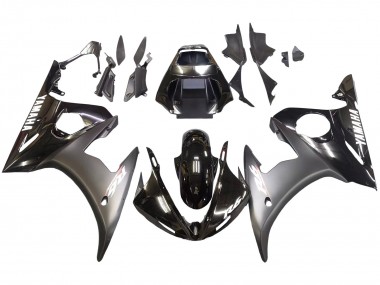 2003-2004 Glossy Black Matte Black White Decals Yamaha YZF R6 Motorcycle Fairings UK