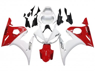2003-2004 White Red Yamaha YZF R6 Motorcycle Fairings UK
