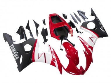 2003-2004 Red White Matte Black Yamaha YZF R6 Motorcycle Fairings UK