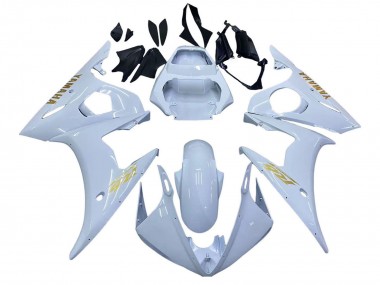 2005 White Gold Yamaha YZF 600 R6 Motorcycle Fairings UK