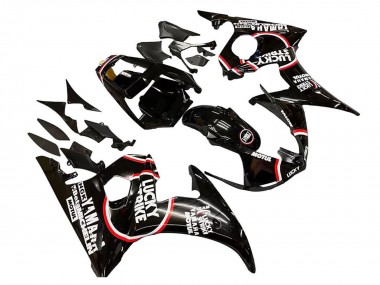 2005 Glossy Black White Lucky Strike Motul Yamaha YZF 600 R6 Motorcycle Fairings UK