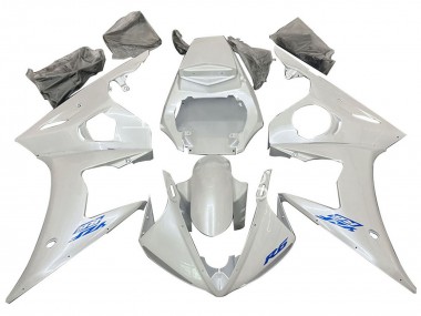 2005 White Blue Yamaha YZF 600 R6 Motorcycle Fairings UK