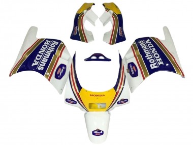 1988-1989 White Yellow Blue Rothmans Honda NSR250R Motorcycle Fairings UK
