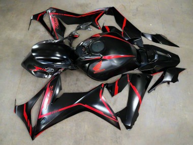 2021-2023 Glossy Black Red Stripe Honda CBR650R Motorcycle Fairings UK