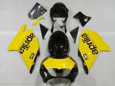1999-2004 Yellow Glossy Black Aprilia RS250 Motorcycle Fairings UK