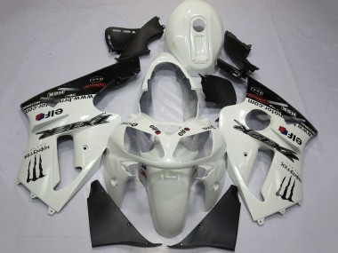 2000-2001 Pearl White Black Elf Monster Energy Kawasaki ZX12R Motorcycle Fairings UK