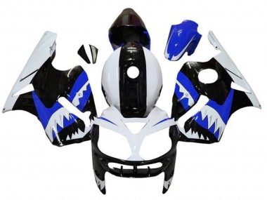 2000-2001 White Black Blue Shark Kawasaki ZX12R Motorcycle Fairings UK