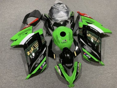 2013-2017 Green White Back Red Elf Kawasaki EX300 Motorcycle Fairings UK