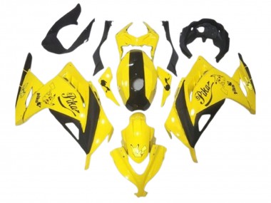 2013-2017 Yellow Black Pikachu Kawasaki EX300 Motorcycle Fairings UK
