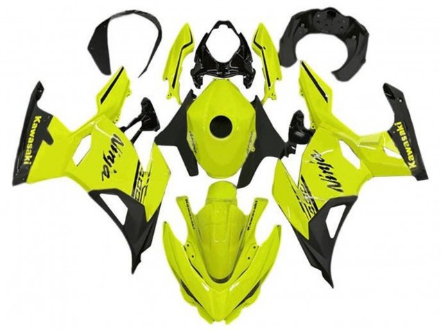 2018-2024 Neon Yellow Black Kawasaki Ninja 400 Motorcycle Fairings UK