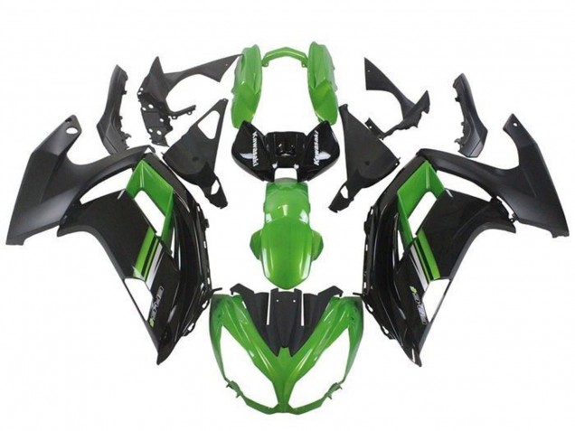 2012-2014 Green Black Kawasaki Ninja ER6F Motorcycle Fairings UK