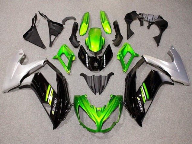 2012-2014 Green Black Silver Kawasaki Ninja ER6F Motorcycle Fairings UK