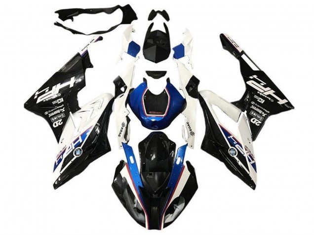 2017-2018 White Blue Glossy Black HP BMW S1000RR Motorcycle Fairings UK