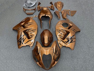 1996-2007 Brown Bronze Black Flame Suzuki GSXR 1300 Hayabusa Motorcycle Fairings UK