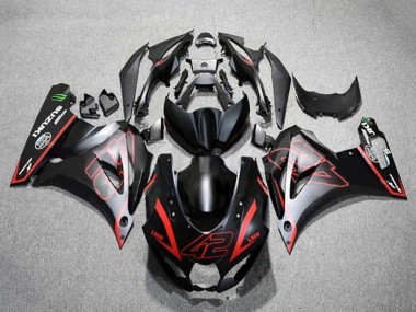 2017-2025 Matte Black Red 42 Suzuki GSXR1000 Motorcycle Fairings UK