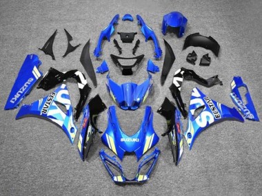 2017-2025 Blue White Ecstar Suzuki GSXR1000 Motorcycle Fairings UK