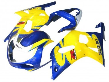 2001-2003 Blue Yellow White Suzuki GSXR 600 / GSXR 750 Motorcycle Fairings UK