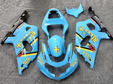 2001-2003 Light Blue Yellow Black Black Rizla Suzuki GSXR 600 / GSXR 750 Motorcycle Fairings UK