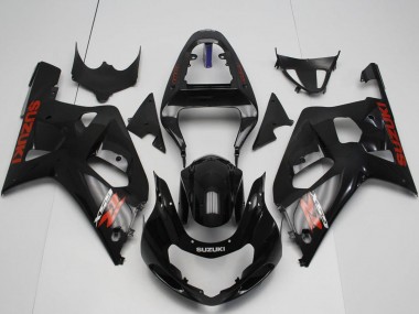 2001-2003 Glossy Black Red Suzuki GSXR 600 / GSXR 750 Motorcycle Fairings UK